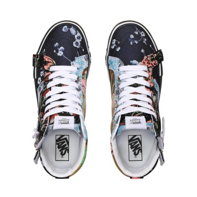 Vans Florals Sk8-Hi Reissue CAP - Kadın Bilekli Ayakkabı (Siyah)